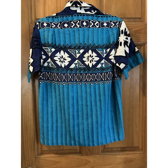 Vintage 60s 70s Sears Hawaii Shirt Small Floral Hawaiian Button Up - Picture 6 of 9
